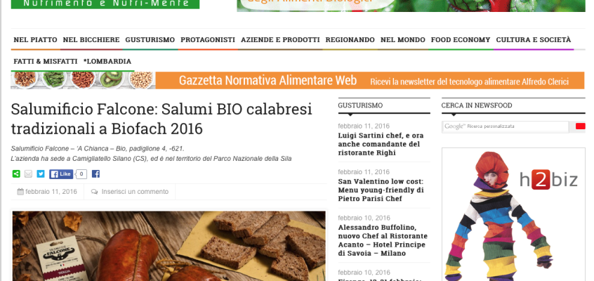 Salumificio Falcone srls su Newsfood.